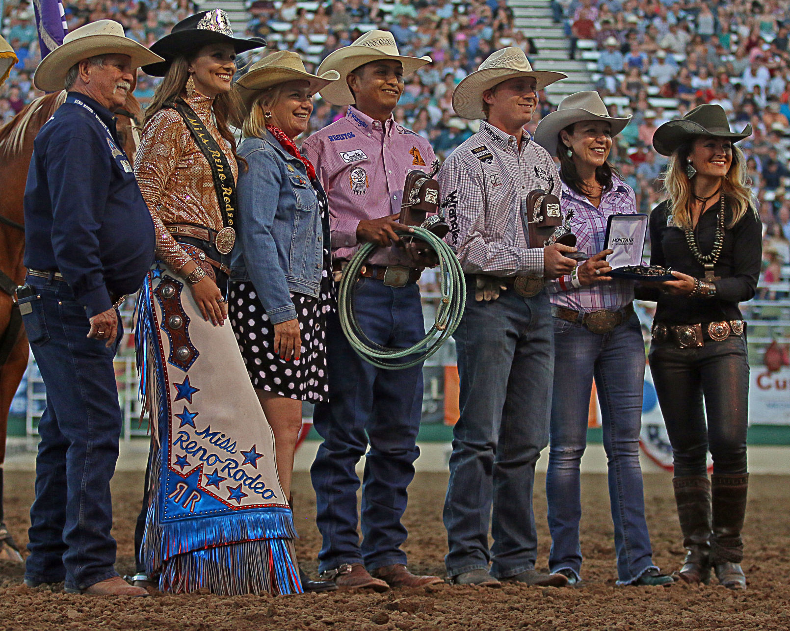 Reno Rodeo Average Champions -- Team Roping -- Aaron Tsinigine and Trey Yates